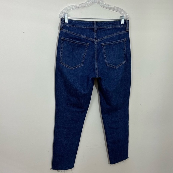 Old Navy sz 10 jeans straight leg with a raw hemline. Med navy - Picture 6 of 13